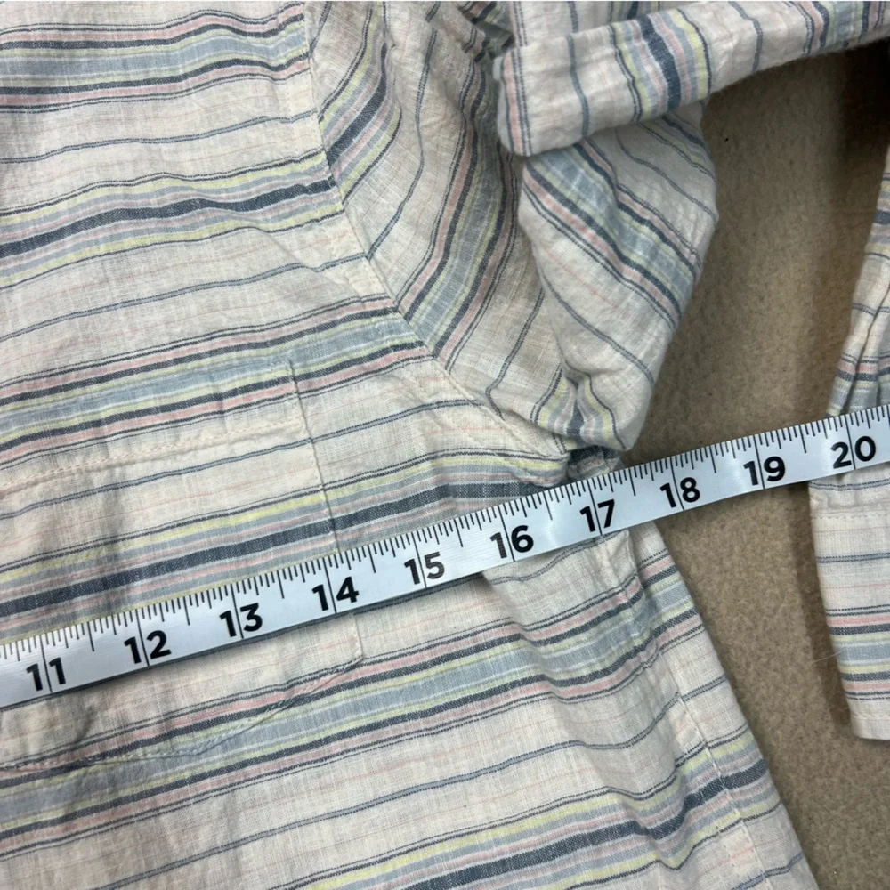 Marine Layer Shirt Men’s Small White Blue Stripe Button Up Cotton Long Sleeve - Picture 5 of 9